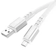 Кабель для телефона MicroUSB Android HOCO X85 Strength 100см |2,4A| Білий - зображення 4