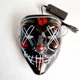 Неоновая маска Purge Mask Судная ночь, светящаяся серая - изображение 3