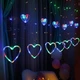Гирлянда светодиодная праздничная Штора с фигурами Сердца 2.5м 138 LED Цветная мульти - изображение 1