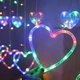 Гирлянда светодиодная праздничная Штора с фигурами Сердца 2.5м 138 LED Цветная мульти - изображение 8