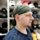 Бандана мужская зеленая однотонная на лето, бандана хаки летняя на голову - изображение 1