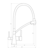 Кухонный смеситель Gappo G4398-16 с подключением к фильтру и гибким изливом - изображение 2