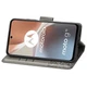 Чехол-книжка с рисунком UniCase Butterfly Pattern для Motorola Moto G32 - Grey - изображение 3