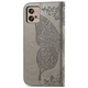 Чехол-книжка с рисунком UniCase Butterfly Pattern для Motorola Moto G32 - Grey - изображение 5
