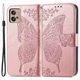 Чохол-книжка з малюнком UniCase Butterfly Pattern для Motorola Moto G32 - Rose Gold - зображення 1