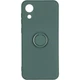 Чехол Fiji Holder Ring для Samsung Galaxy A03 Core (A032) бампер накладка с подставкой Dark Green - изображение 1