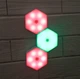 Модульный LED светильник сенсорный настенный шестигранный с пультом 3 шт UKC белый - изображение 5