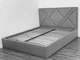 Кровать двуспальная 180x190 Астра Mebel-Day с подъемным механизмом Жаккард Серый Саванна Нова (08) - изображение 3