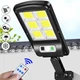Фонарь уличный с датчиком движения на солнечной батарее Solar Light BL BK120-6COB / с пультом ДУ Черный - изображение 1
