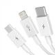 Кабель Baseus Superior Series Cable USB to Type-C/Lightning/MicroUSB 3.5A 1.5m CAMLTYS-02 White - зображення 2