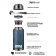 Термос пищевой PowerPlay 9002 Синий 750 мл Синий 750 мл 24,5/9,5 см (PP_9002_750ml_Blue) - изображение 2