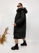 Куртка зимова Fashion FT-5182 Чорна довга жіноча р.42-46 00758 - зображення 8