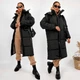 Куртка зимова Fashion FT-5182 Чорна довга жіноча р.42-46 00758 - зображення 11