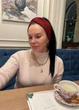 Тепла ангорова пов'язка - чалма на голову широка з намистинами бордового кольору - изображение 3