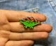 Значок / пін металевий Дракончик зеленого кольору - изображение 3