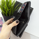 Кошелек женский кожаный De Esse LC14288-GD01 black маленький на магните черный - изображение 7