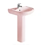Комплект умывальник с ножкой RAK Ceramics Cynthia Wash Basin (57 см) Розовый - изображение 1