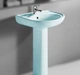 Комплект умывальник с ножкой RAK Ceramics Cynthia Wash Basin (57 см) Голубой - изображение 2