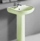 Комплект умывальник с ножкой RAK Ceramics Cynthia Wash Basin (57 см) Зеленый - изображение 2