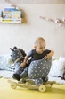 Лошадка-качалка с колесиками Kinderkraft Grey - изображение 8