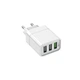 Мережевий зарядний пристрій BOROFONE BA40A Speedway, with 3USB output, QC3.0/QC2.0 18W White (6931474723369) - изображение 4