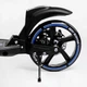 Двухколесный складной самокат фонарик 2 амортизатора дисковый тормоз Best Scooter 100 кг Black and blue (114293) - изображение 5