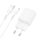 Зарядне мережеве HOCO C96A (1USB 2.1A) Lightning Білий - изображение 3