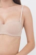 Бюстгальтер балконет з незнімним push-up Giulia L1512A0 80B Beige, гладкий базовий, повсякденна нижня білизна - зображення 3