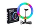 Кольцевая лампа MJ26 RGB 26см разноцветная + штатив-тринога управление на проводе универсальная - изображение 3