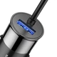 Автомобільний зарядний пристрій Baseus Enjoy Together 2в1 4.8 A USB з зарядним кабелем Type-C / Lightning 1.2 м Чорний - зображення 5