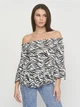 Блузка женская H&M 0786906 38 Белая с черным (SZ2000215056524) - изображение 1