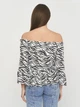 Блузка женская H&M 0786906 38 Белая с черным (SZ2000215056524) - изображение 2