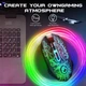 Перезаряджувана бездротова безшумна ігрова миша VersionTECH X36 з RGB, USB 2.4G + BT, 3-рівневий DPI для комп’ютерних геймерів, ноутбуків, настільних комп’ютерів Chromebook Mac. Чорна - зображення 7