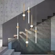 Люстра светодиодная подвесная LED светильник для квартиры на потолок лэд 26271 Латунь 100-200х10х10 см. - изображение 4
