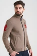 Коричнева кофта з вишивкою Aeronautica Militare 5062 XXL - зображення 8