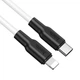 Дата кабель Hoco X21 Plus Silicone Type-C to Lightning (1m) Черный / Белый - изображение 2