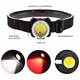 Ліхтар налобний Quantum QM-FL4010 Lucky LED COB + Micro USB Чорний - зображення 2