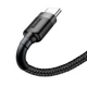 Кабель Baseus Cafule Cable USB to Type-C 3A 0.5m Grey-Black (CATKLF-AG1) - зображення 2