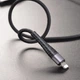 Кабель BOROFONE BX32 USB to iP 2.4A, 1m, нілон, алюмінієві+TPE connectors, Black (BX32LB) - зображення 5