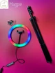 Кольцевая RGB Лампа Ring Light 26см, в комплекте штатив 2 метра + Подарок БТ пульт - изображение 4