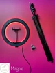 Кільцева LED Лампа RGB Ring Light 33см, Штатив 2 метри в комплекті + Селфі Пульт в Подарунок - изображение 4