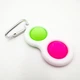 Сенсорная игрушка 2в1 антистресс и брелок силиконовая бесконечная пупырка Симпл Димпл UKC Simple Dimple белый - изображение 5