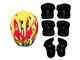 Комплект шлем и защита Sports Helmet размер S-M Красно-черный (F22251/CL1746) - изображение 3
