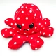 Мягкая игрушка Осьминог перевертыш двусторонний веселый грустный Mood Octopus 16 см UKC перламутровый красный в горошек - изображение 3