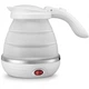 Дорожный чайник силиконовый складной дисковый 0.75л 700вт 220в Foldable Travel Kettle белый - изображение 1