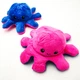 Мягкая игрушка Осьминог перевертыш двусторонний веселый грустный Mood Octopus 20 см UKC малиново/синий - изображение 2