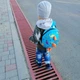 Детский рюкзак Голубой Динозаврик с хвостиком для мальчика 2-4 года - изображение 4