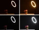 Кольцевая LED лампа с тремя держателями для смартфона UKC SP-14" диаметр 35 см Black (7328) - изображение 5