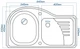 Гранітна кухонна мийка Everest 52D 840x510x200мм Сіра - зображення 2