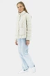 Жіноча однотонна куртка casual з пухом і пір'ям, осінь-весна Basic (молочний, 4XL), 42272, 28695 - изображение 3